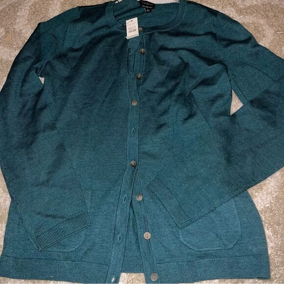 Talbots size S Teal Button-Up Sweater - Picture 1 of 6